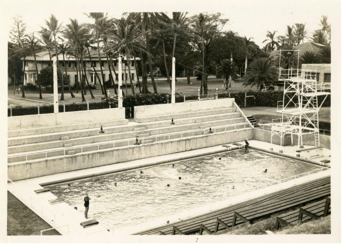 A+view+of+the+Elizabeth+P.+Waterhouse+Pool+with+Bingham+Hall+in+the+background+%281927%29.%0AAll+photos+in+this+article+courtesy+of+the+Punahou+School+Archives.