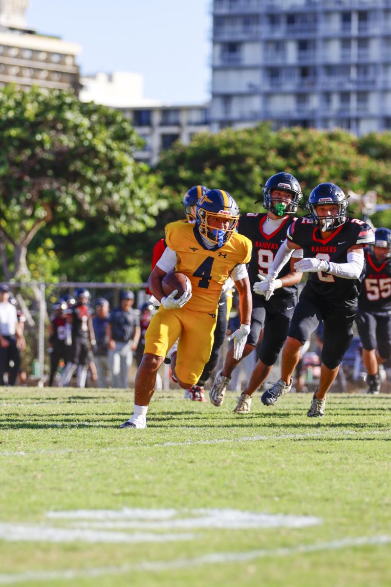 Punahou I shuts out Raiders 42-0 In Last Non-League Game.