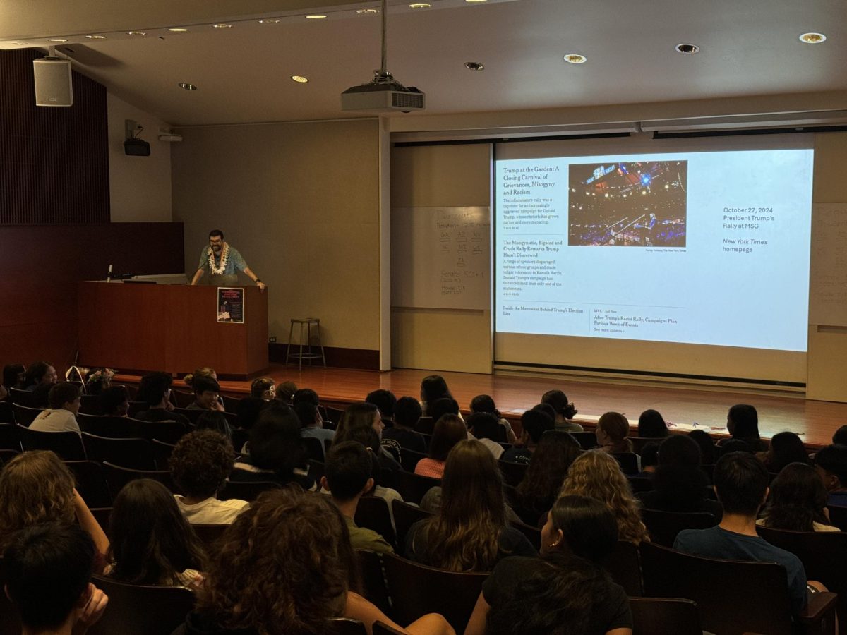 Dr. Ball captivates students with his presentation on media bias